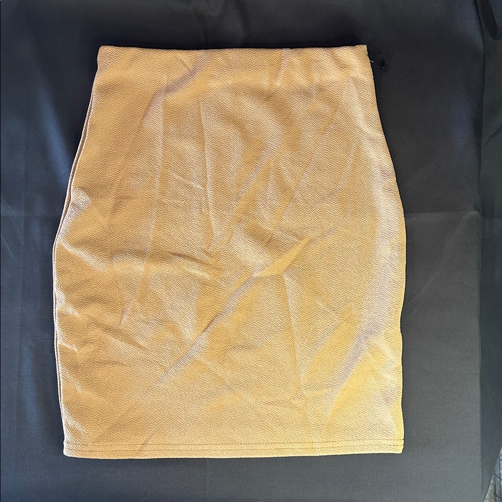 PrettyLittleThing Camel Mini Pencil Suit Skirt